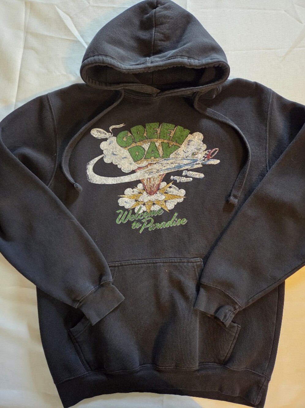Green Day 'Welcome to Paradise' Black Crewneck Hoodie
